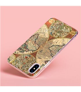 Funda Antigolpe [ Xiaomi 12T - 12T Pro ] Dibujo Auténtico [ Antiguo Mapa Mundi ] Esquina Reforzada Silicona 1.5mm Transparente