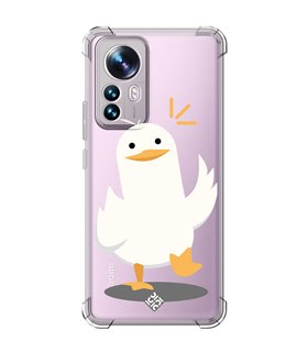 Funda Antigolpe [ Xiaomi 12T - 12T Pro ] Dibujo Auténtico [ Pato Caminando ] Esquina Reforzada Silicona 1.5mm Transparente