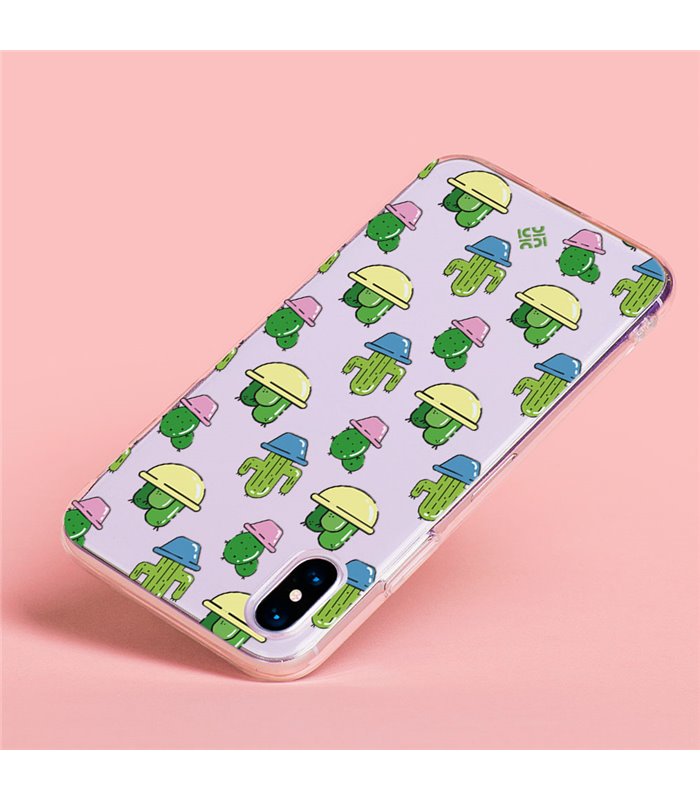 Funda para [ Realme C33 ] Dibujo Auténtico [ Cactus en Macetas ] de Silicona Flexible para Smartphone