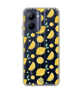 Funda para [ Realme C33 ] Dibujo Auténtico [ Limones ] de Silicona Flexible para Smartphone