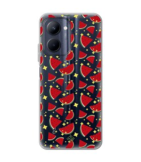 Funda para [ Realme C33 ] Dibujo Auténtico [ Sandía ] de Silicona Flexible para Smartphone