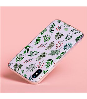 Funda para [ Realme C33 ] Dibujo Botánico [ Hojas Ramas Verdes - Follaje Botánico ] de Silicona Flexible para Smartphone