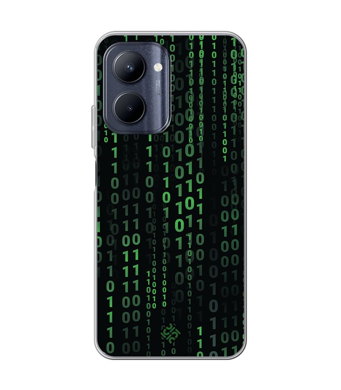 Funda para [ Realme C33 ] Cine Fantástico [ Números Binarios Matrix ] de Silicona Flexible para Smartphone