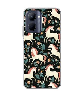 Funda para [ Realme C33 ] Dibujo Cute [ Fantasia de Unicornios ] de Silicona Flexible para Smartphone