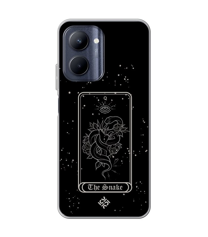 Funda para [ Realme C33 ] Dibujo Esotérico [ Carta del Tarot - The Snake ] de Silicona Flexible para Smartphone