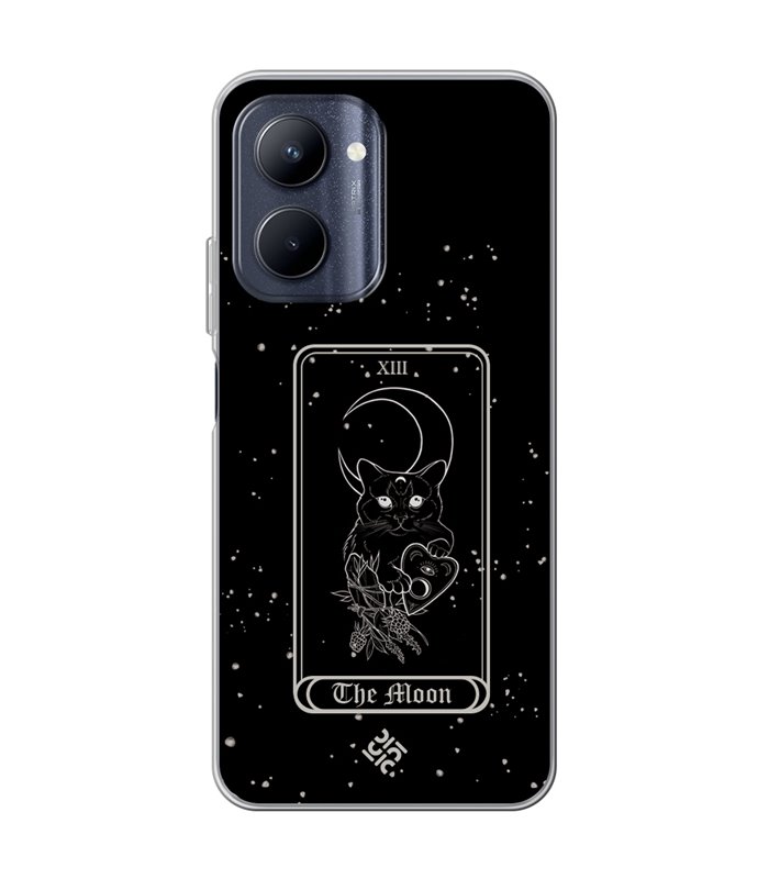 Funda para [ Realme C33 ] Dibujo Esotérico [ Carta del Tarot - The Moon ] de Silicona Flexible para Smartphone