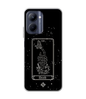 Funda para [ Realme C33 ] Dibujo Esotérico [ Carta del Tarot -  Death ] de Silicona Flexible para Smartphone