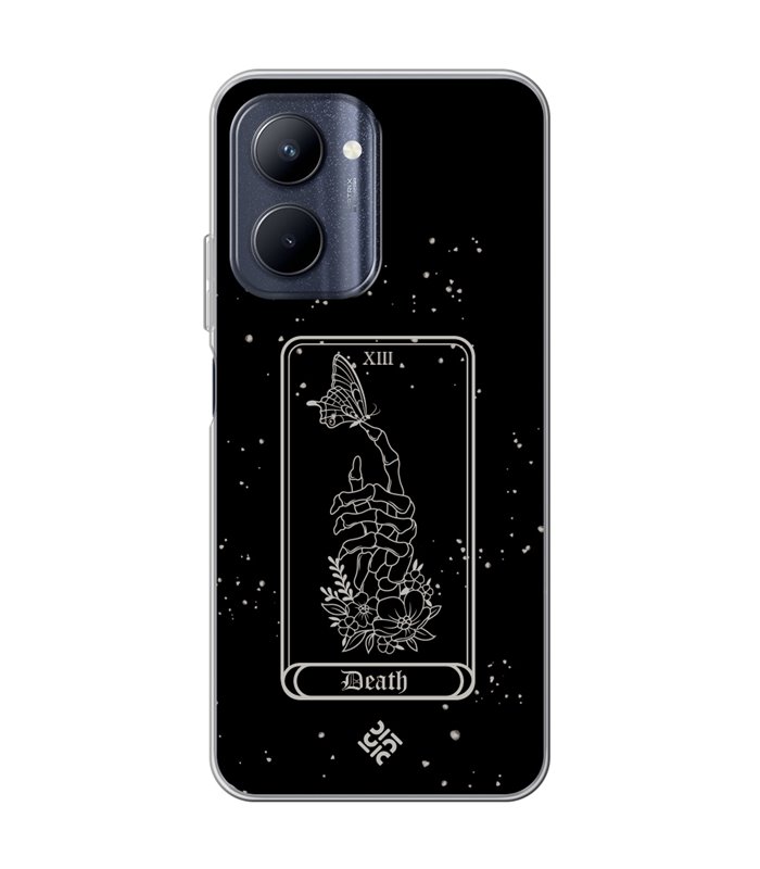 Funda para [ Realme C33 ] Dibujo Esotérico [ Carta del Tarot -  Death ] de Silicona Flexible para Smartphone