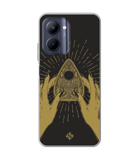 Funda para [ Realme C33 ] Dibujo Esotérico [ Planchette Oráculo ] de Silicona Flexible para Smartphone