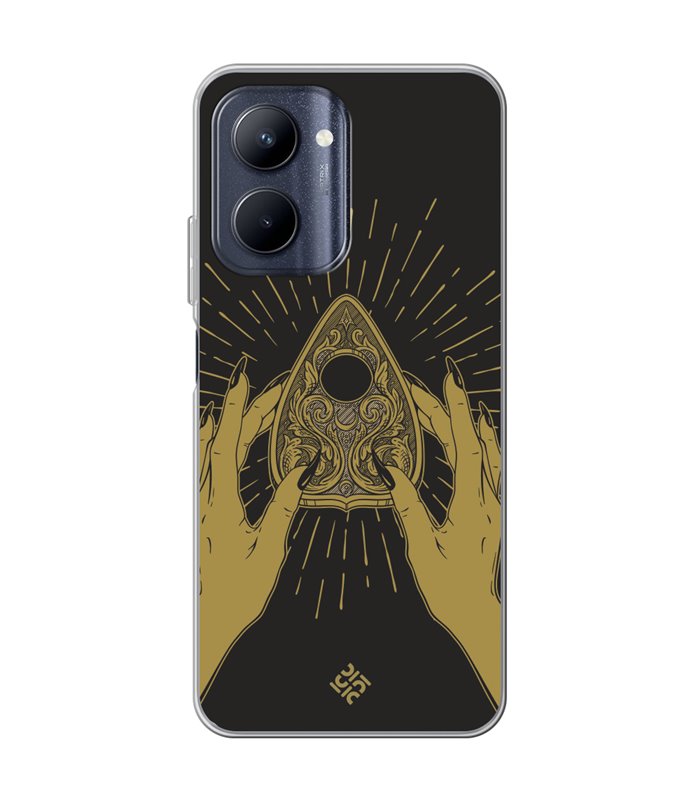 Funda para [ Realme C33 ] Dibujo Esotérico [ Planchette Oráculo ] de Silicona Flexible para Smartphone