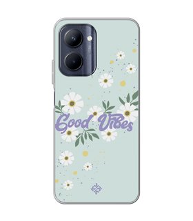 Funda para [ Realme C33 ] Dibujo Frases Guays [ Margaritas Good Vibes ] de Silicona Flexible para Smartphone