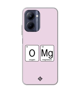 Funda para [ Realme C33 ] Dibujo Frases Guays [ Oxigeno + Magnesio - OMG ] de Silicona Flexible para Smartphone