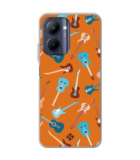 Funda para [ Realme C33 ] Diseño Música [ Tipos de Guitarra ] de Silicona Flexible para Smartphone