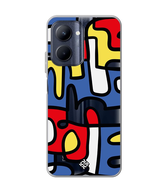 Funda para [ Realme C33 ] Dibujo Auténtico [ Impresión Moderna de Arte Minimalista ] de Silicona Flexible para Smartphone