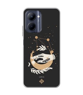 Funda para [ Realme C33 ] Dibujo Zodiaco [ Signo Zodiacal - Libra ] de Silicona Flexible para Smartphone