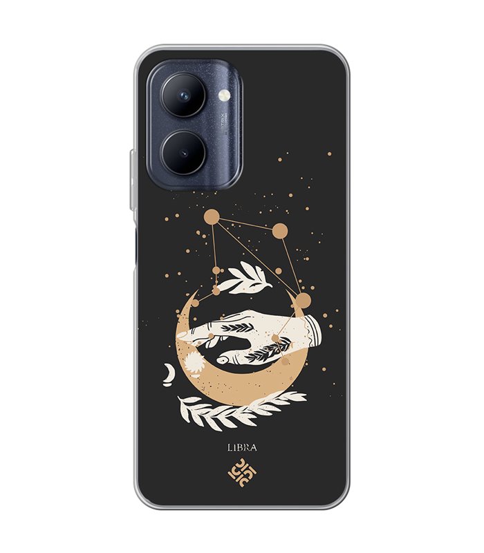 Funda para [ Realme C33 ] Dibujo Zodiaco [ Signo Zodiacal - Libra ] de Silicona Flexible para Smartphone