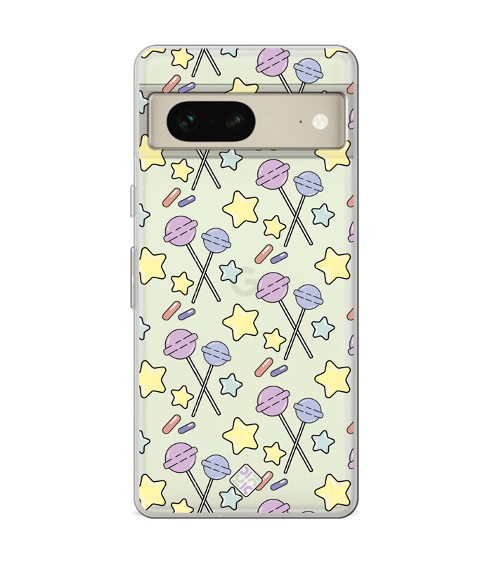 Funda para [ Google Pixel 7 ] Dibujo Auténtico [ Chupachups ] de Silicona Flexible para Smartphone