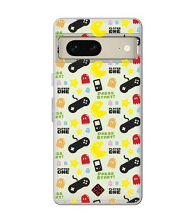 Funda para [ Google Pixel 7 ] Dibujo Auténtico [ Comecocos ] de Silicona Flexible para Smartphone