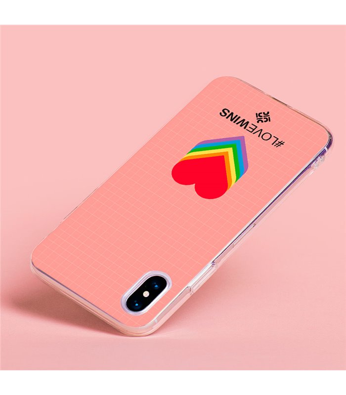 Funda para [ Google Pixel 7 ] Dibujo Auténtico [ Corazones - Love Wins ] de Silicona Flexible para Smartphone