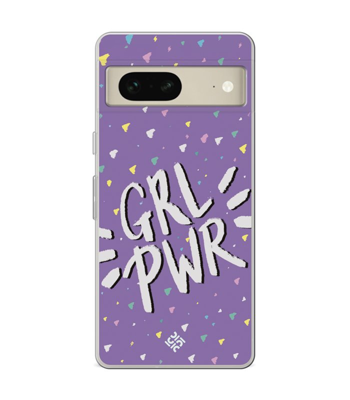 Funda para [ Google Pixel 7 ] Dibujo Frases Guays [ GRL Power ] de Silicona Flexible para Smartphone 