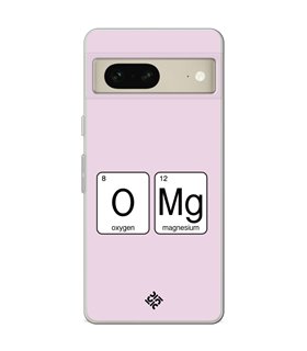 Funda para [ Google Pixel 7 ] Dibujo Frases Guays [ Oxigeno + Magnesio - OMG ] de Silicona Flexible