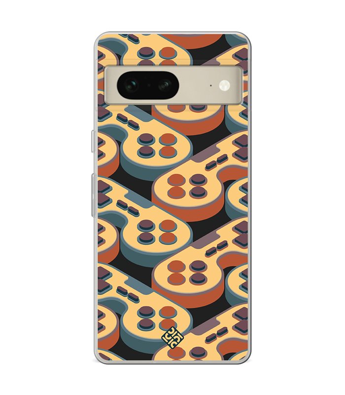 Funda para [ Google Pixel 7 ] Dibujo Gamers [ Joystick Retro ] de Silicona Flexible para Smartphone 