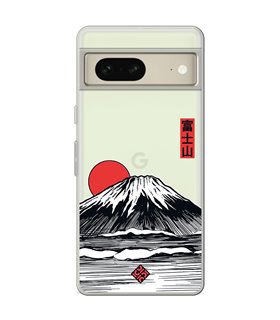 Funda para [ Google Pixel 7 ] Dibujo Japones [ Monte Fuji ] de Silicona Flexible para Smartphone 