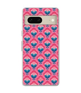 Funda para [ Google Pixel 7 ] Dibujos Retro [ Algodones Rosa - Caleidoscopio ] de Silicona