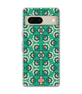 Funda para [ Google Pixel 7 ] Dibujos Retro [ Algodones Verdes - Caleidoscopio ] de Silicona