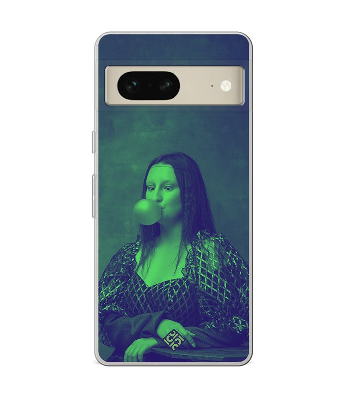 Funda para [ Google Pixel 7 ] Dibujo Auténtico [ Mona Lisa Moderna ] de Silicona Flexible para Smartphone 