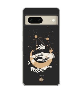 Funda para [ Google Pixel 7 ] Dibujo Zodiaco [ Signo Zodiacal - Libra ] de Silicona Flexible para Smartphone 