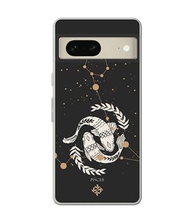 Funda para [ Google Pixel 7 ] Dibujo Zodiaco [ Signo zodiacal - Picis ] de Silicona Flexible para Smartphone 