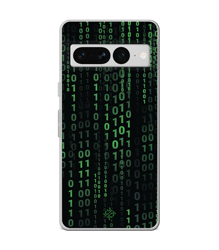 Funda para [ Google Pixel 7 Pro ] Cine Fantástico [ Números Binarios Matrix ] de Silicona Flexible para Smartphone