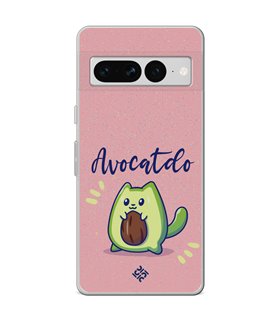 Funda para [ Google Pixel 7 Pro ] Dibujo Cute [ Avocatdo ] de Silicona Flexible para Smartphone