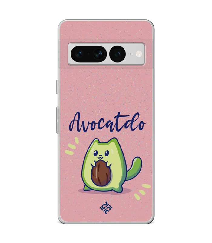 Funda para [ Google Pixel 7 Pro ] Dibujo Cute [ Avocatdo ] de Silicona Flexible para Smartphone