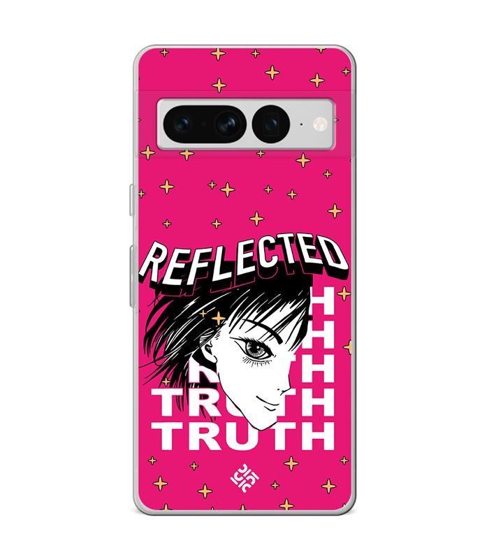 Funda para [ Google Pixel 7 Pro ] Dibujos Frikis [ Chica Manga Reflected Truth ] de Silicona Flexible para Smartphone