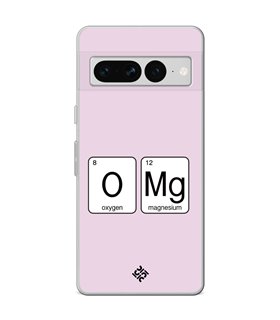 Funda para [ Google Pixel 7 Pro ] Dibujo Frases Guays [ Oxigeno + Magnesio - OMG ] de Silicona Flexible