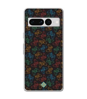 Funda para [ Google Pixel 7 Pro ] Dibujo Gamers [ Mandos Xbox ] de Silicona Flexible para Smartphone 