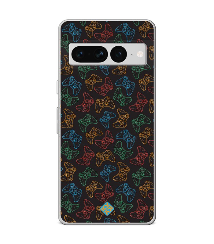 Funda para [ Google Pixel 7 Pro ] Dibujo Gamers [ Mandos Xbox ] de Silicona Flexible para Smartphone 