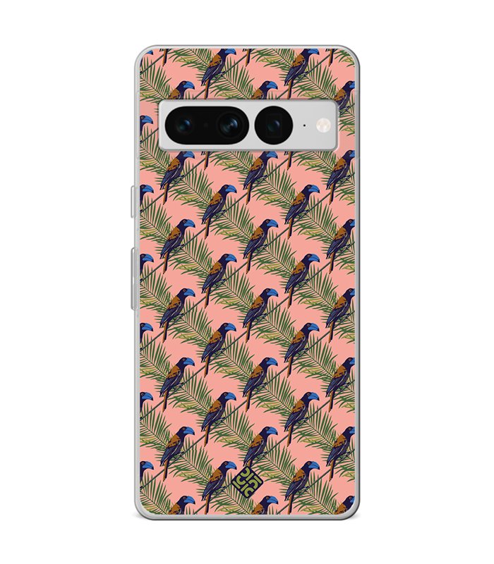 Funda para [ Google Pixel 7 Pro ] Dibujo Mascotas [ Estampado Tropical - Pájaro de Madagascar ] 