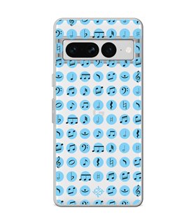 Funda para [ Google Pixel 7 Pro ] Diseño Música [ Notas Musicales ] de Silicona Flexible para Smartphone 