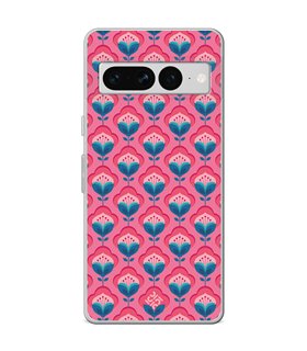 Funda para [ Google Pixel 7 Pro ] Dibujos Retro [ Algodones Rosa - Caleidoscopio ] de Silicona