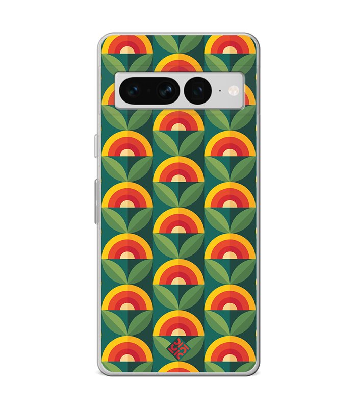 Funda para [ Google Pixel 7 Pro ] Dibujos Retro [ Diseño Flor - Retro ] de Silicona Flexible