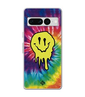 Funda para [ Google Pixel 7 Pro ] Dibujo Tendencias [ Sonrisa Smile Swirl Abstracto ] de Silicona