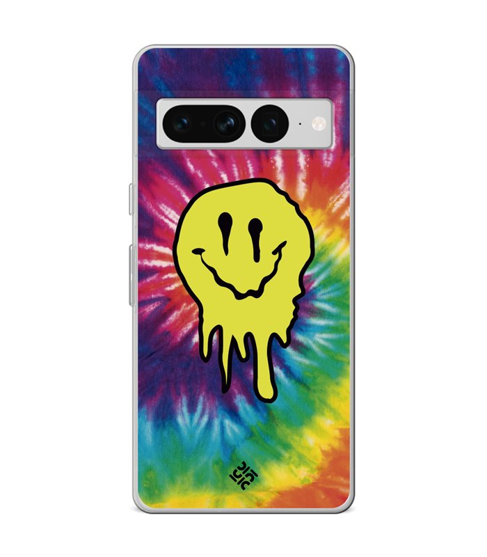 Funda para [ Google Pixel 7 Pro ] Dibujo Tendencias [ Sonrisa Smile Swirl Abstracto ] de Silicona