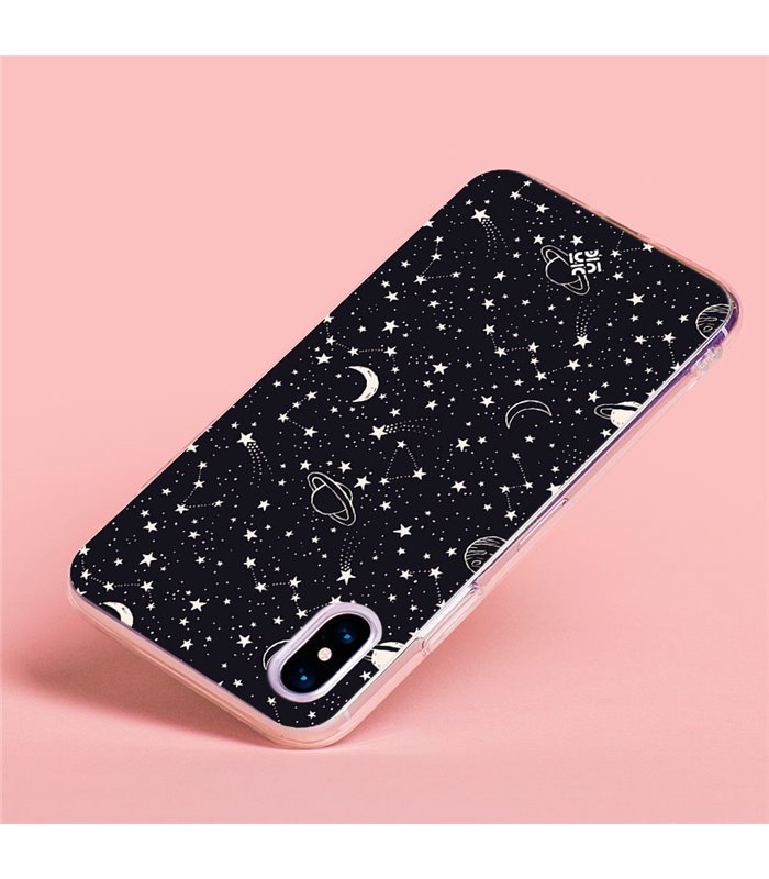 Funda para [ Google Pixel 7 Pro ] Dibujo Tendencias [ Fondo Estrellado con Planetas ] de Silicona Flexible