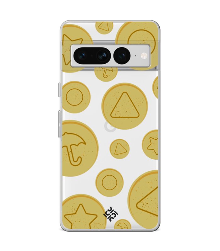Funda para [ Google Pixel 7 Pro ] Squid Game [Galletas Dalgona Candy] de Silicona Flexible para Smartphone 