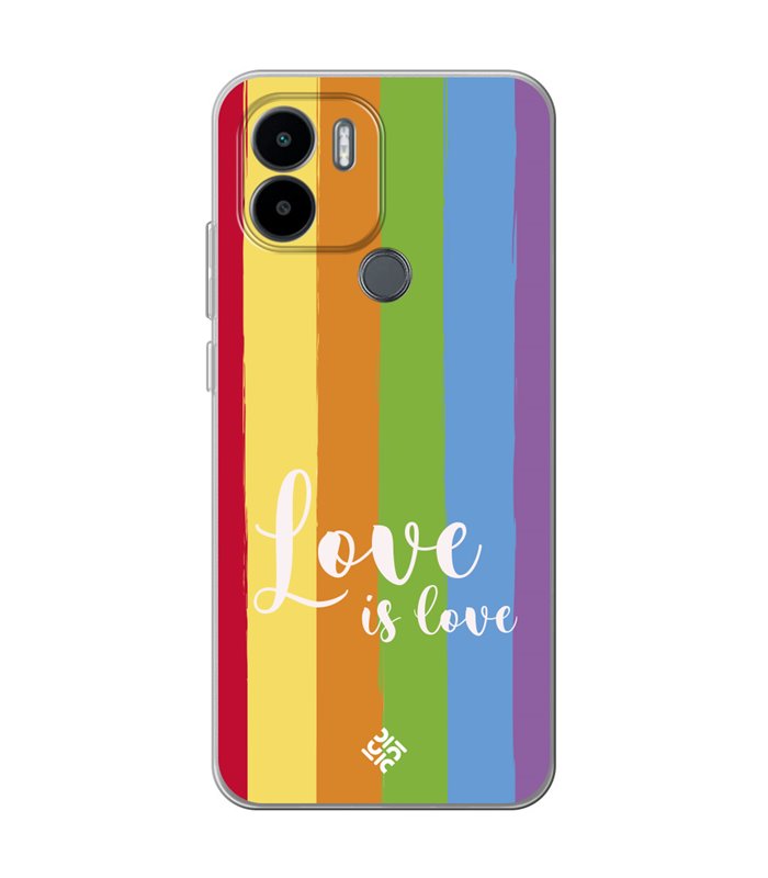 Funda para [ Xiaomi Redmi A1 Plus ] Dibujo Auténtico [ Love is Love - Arcoiris ] de Silicona Flexible