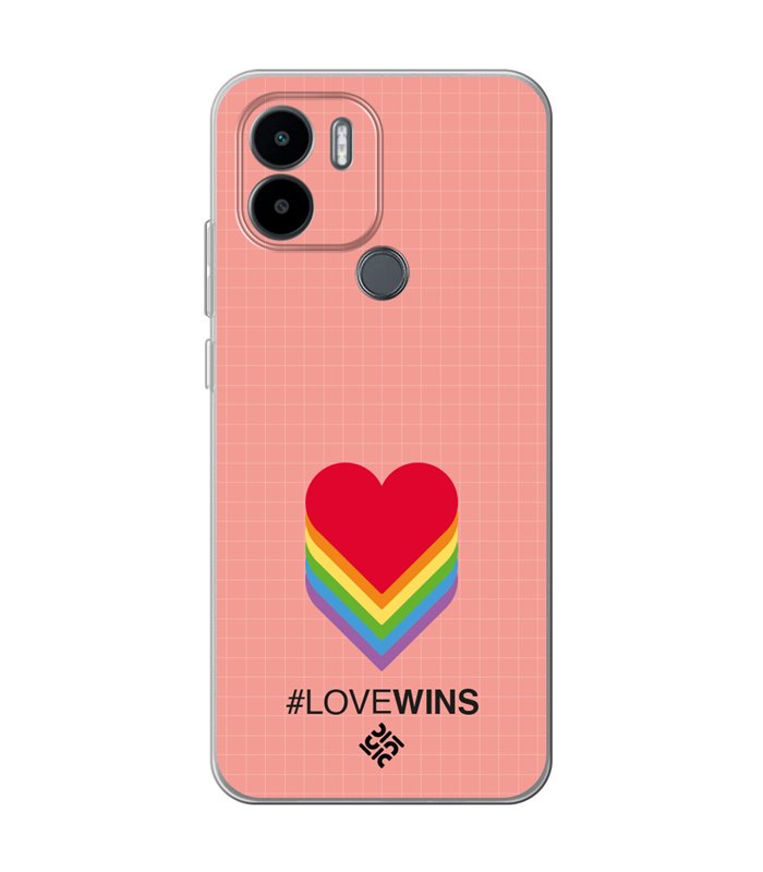 Funda para [ Xiaomi Redmi A1 Plus ] Dibujo Auténtico [ Corazones - Love Wins ] de Silicona Flexible para Smartphone