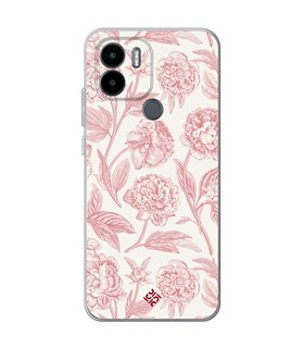 Funda para [ Xiaomi Redmi A1 Plus ] Dibujo Botánico [ Flores Rosa Pastel ] de Silicona Flexible para Smartphone